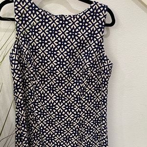 alyx blue patterned sheath dress